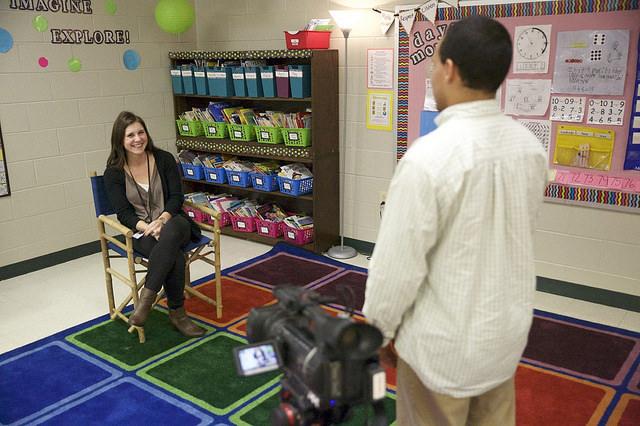 Former Piedmont Student Carsey Pilcher answers questions for her interview in “Life After Piedmont.” 